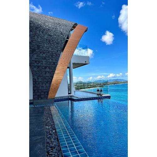 苏梅岛观景台海景別墅Golden Coconut Villa 5 超级海景 私密泳池 接送服务