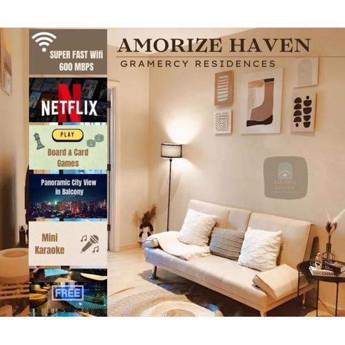 Gramercy Residences Cozy 1BR Suite with 600mbps & Free amenities City view