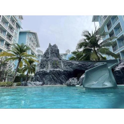 Grand Florida芭提雅带免费游泳池温泉桑拿浴和健身房瑜伽室私家海滩公寓E206