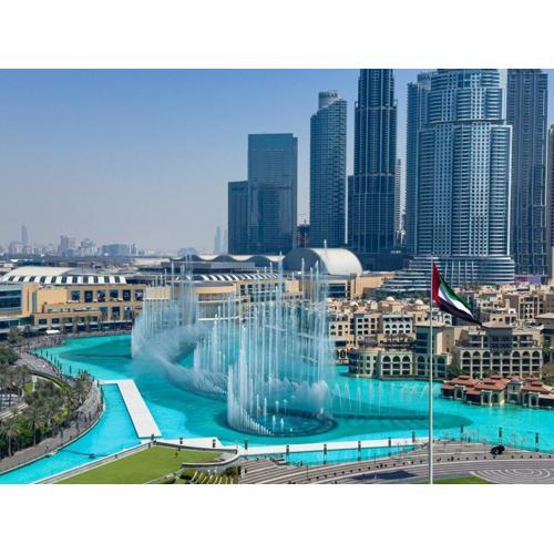 GRANDE RESIDENCES with a direct Burj Khalifa view and Private Fountain Show at 16th floor with DXB AIRPORT VIP Shuttle