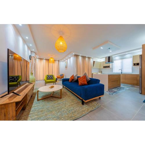 High end, luxury and cosy holiday apartment with pool and close to the beach