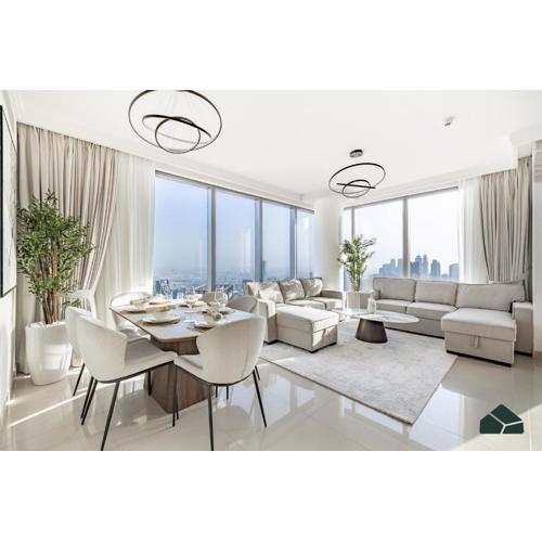 High Floor 2BR with Full Burj View by BMS