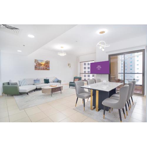 JBR The walk - Shams 2, Spacious accommodate 7 Adults with 5m walk to the Beach by Gardenia Suites