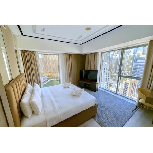 JW Marriott Stylish 1BR - Marina View - Direct Dubai Marina Mall Access - Pool & Gym - Free Parking