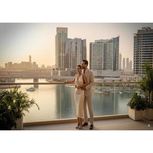 Keyrock - Lake-View Apartment at Reva Residences, Business Bay with Pool, Gym & Free Parking