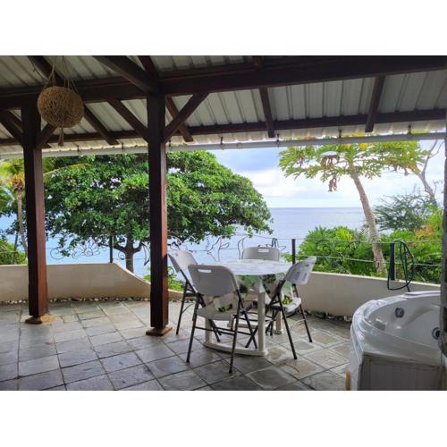 La maison bleue pieds dans l'eau