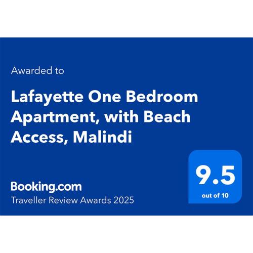 Lafayette One Bedroom Apartment, with Beach Access, Malindi