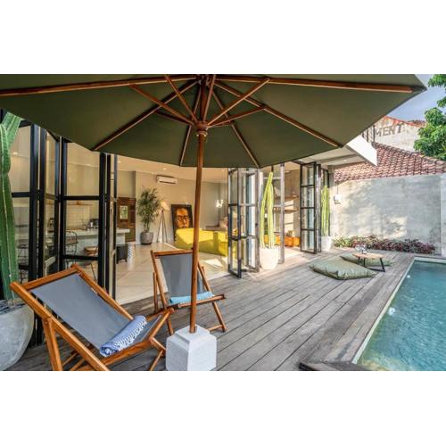 Large designer 2 bedroom villa with pool in Canggu