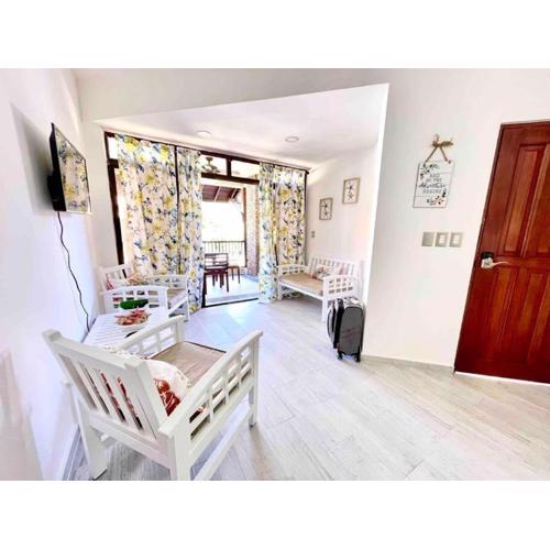 Las Terrenas beachfront 2 bedrooms condo with pool