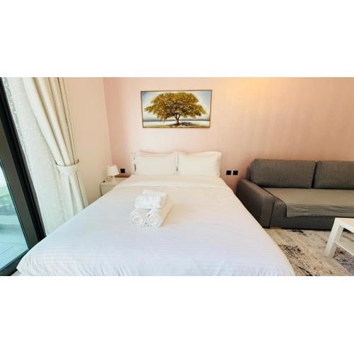 Lawnz Luxury furnished studio with Balcony Swimming Pool Gym Kids play ground