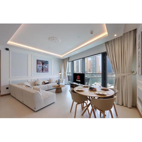 Livbnb - Marina Front 3BR with Wraparound Balcony & Yacht Views Vida Residences