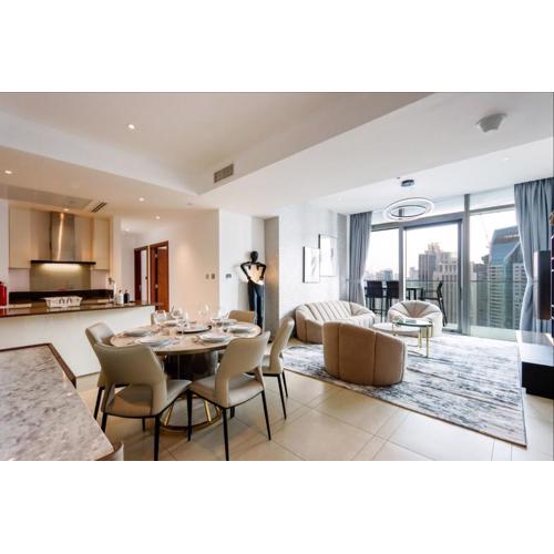 Livbnb Elegant 3BR in Marina Gate Panoramic Marina Views with Private Balcony