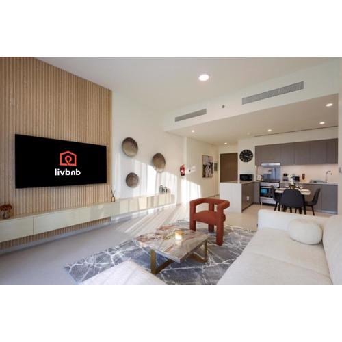 Livbnb-Prestige 1BR in Grande, Pool with Iconic Burj Khalifa View