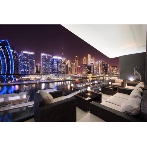 Lux Apartment with huge private Lounge I Burj & Canal View