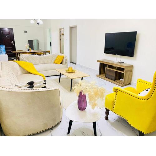 luxurious fully furnished three bedroom apartment with DSQ ,Gym, children play area, rooftop football pitch, coffee house, restaurant, garden in kilimani