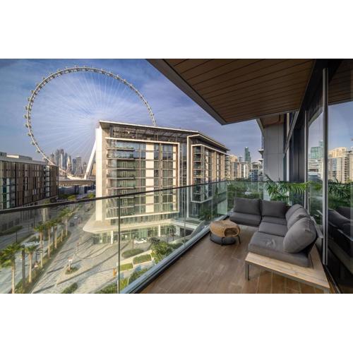 Luxury 3BD Bluewaters Island sea & Dubai Eye View