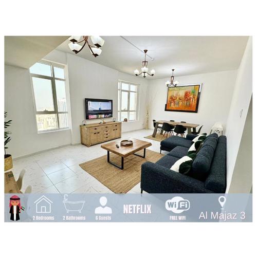 Luxury Appartement Amazing View 130m2 Al Majaz 3