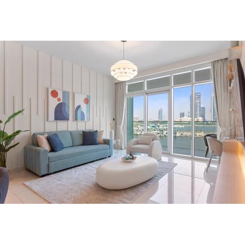 Luxury beach house with mesmerizing skyline view