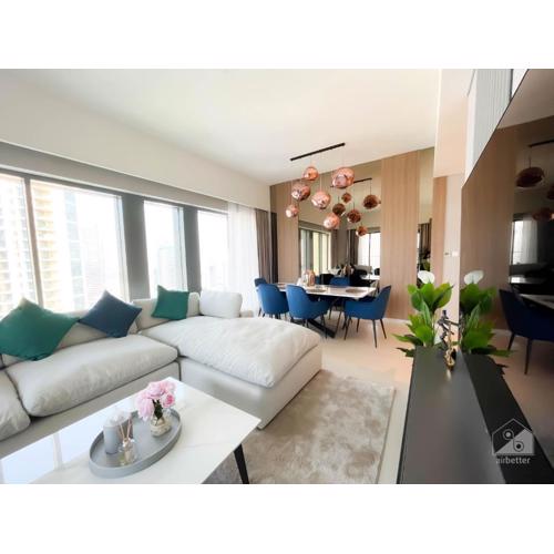 Luxury Burj Royale Apt Balcony Burj Khalifa View