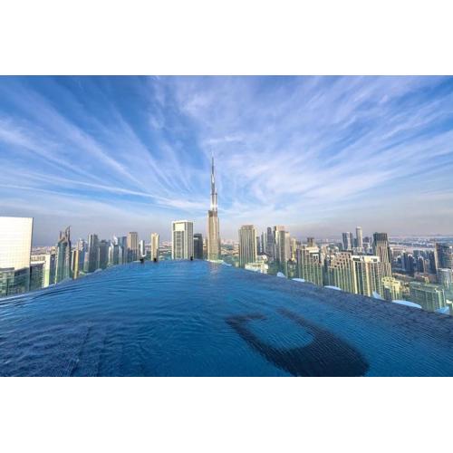 Luxury Seaview 2BR - Paramount Midtown - 6 Guests - 64F Pool Access & Burj View