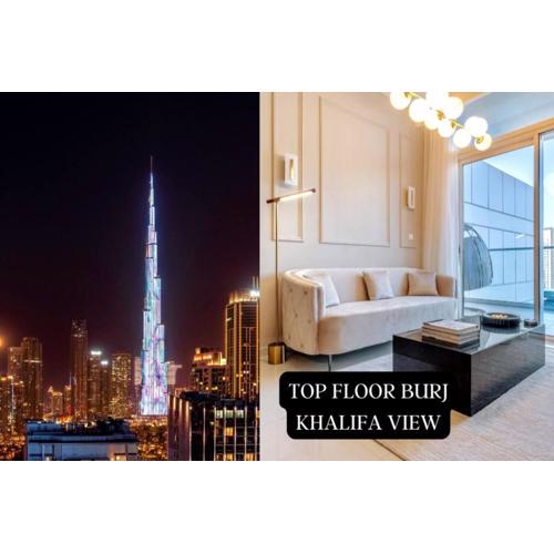 Luxury Top Floor apt with Full Burj Khalifa view