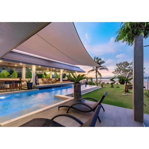 Mai Khao Beach Luxury 7-bedroom villa 0 meters from the sea double infinity pool maid, outdoor wedding sea fishing