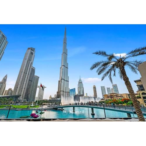 Manzil - Luxury 3BR Villa w/ maid room, Full Burj & Fountain view