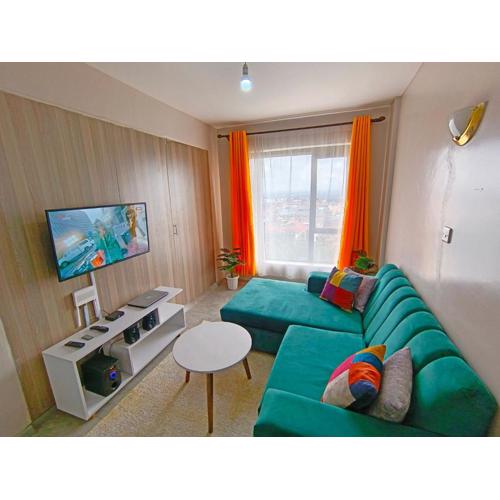 Modern 1BR Apartment with Stunning City Views - Free Parking & WiFi