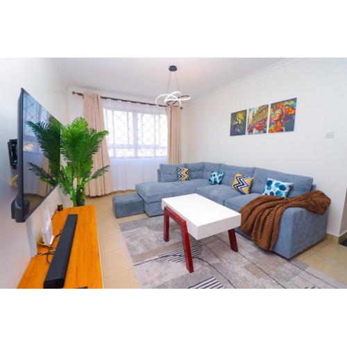 Modern 3BR Apartment near JKIA and SGR with Free Parking