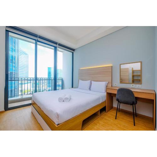 Modern and New 1BR across LRT Station Samara Suites Apartment By Travelio