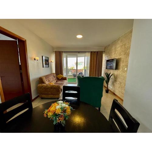 newly furnished two bedroom apartment with swimming pool, fully equipped gym, private parking space,children playground and unbeatable scenic city views