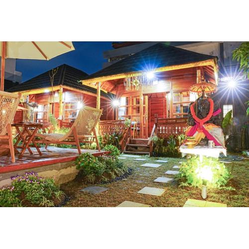 Orange wooden homestay