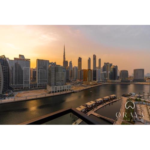 Oraya - Studio With Jaw-Dropping Canal and Burj Views - Business bay