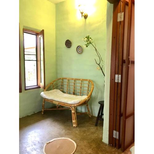 Pai casita resort,Inspiration Mud house -living room-AC- -workspace