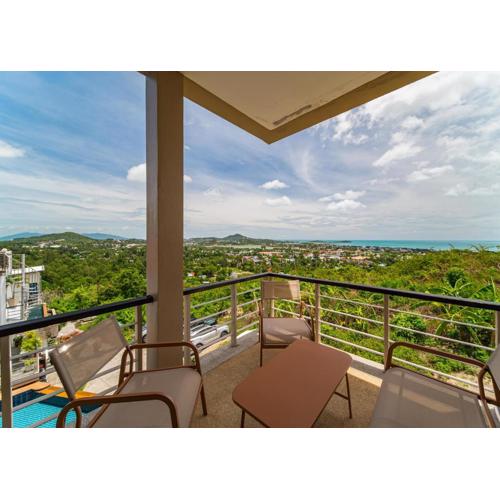 Panoramic Sea View Chaweng Hill Modern Apartment