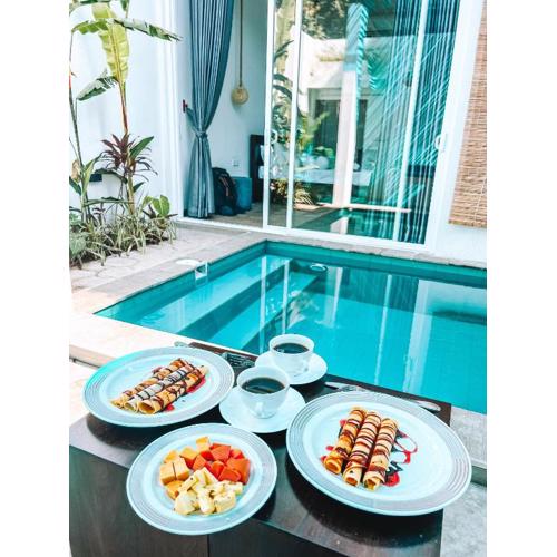 Private Pool Cabanas AC - Angam Villas Hikkaduwa