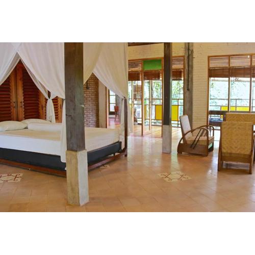 Riverside villa in tropical setting