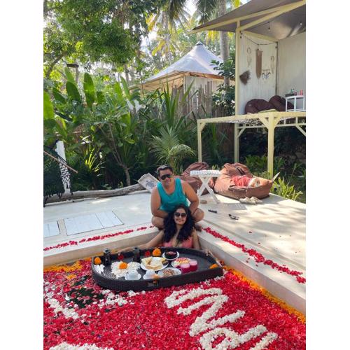 Romantic Eco safary tent,Cozy by Natura,private pool,sea view, Exotic luxury private glamping