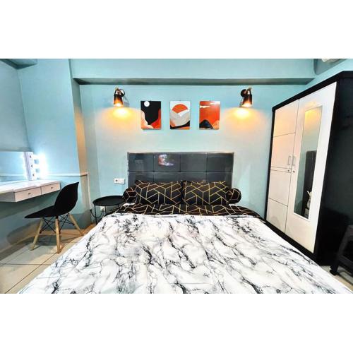 Scandinavian Homey Studio City View at Apt Green Bay Pluit Tower A