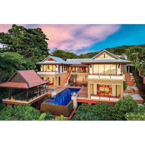 Seaview 5BR Pool Villa Apsara, Free Breakfast and Full Service, 5 min walk to Kata Beach