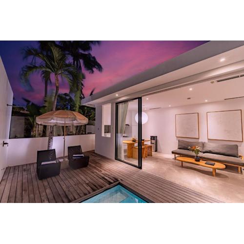 Secluded 1BR Pool Villa with Ricefield View in Berawa, 5mins Ride to Beach