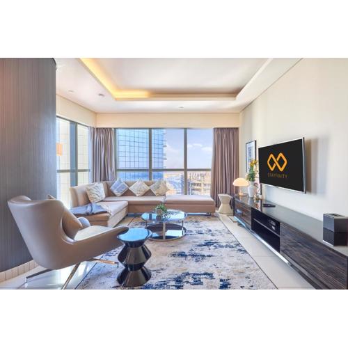 Spacious 2 Bedroom Apartment in DAMAC Towers by Paramount Dubai with Pool Gym Free Parking Sleeps 4 by Stayfinity