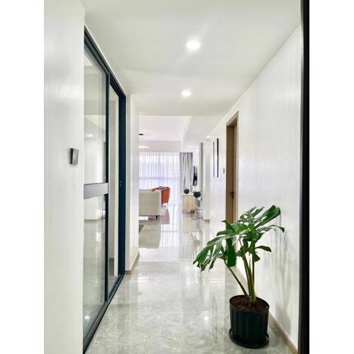 spacious elegant three bedroom apartment with swimming pool fully equipped gym ample parking space child play area and a relaxing rooftop with amazing scenic views