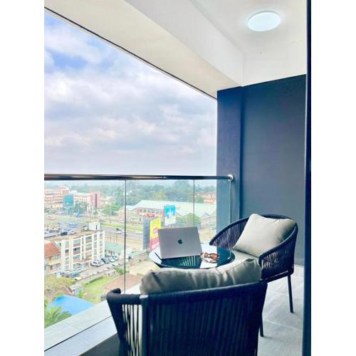 spacious elegant three bedroom apartment with swimming pool fully equipped gym ample parking space child play area and amazing scenic views