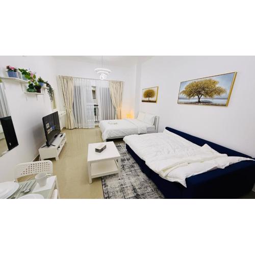 Spacious Studio with balcony Trafalgar Central tower International city Dubai