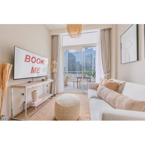 StayShort - Bali-inspired 1-Bedroom Apartment for 4 in Business Bay