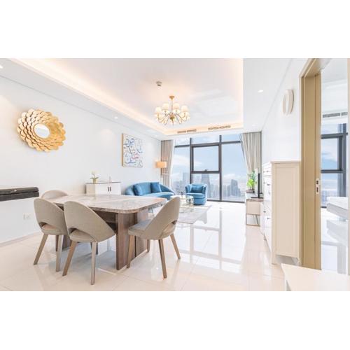 Stunning 62nd Floor Home with Burj View