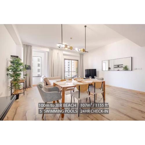 Stylish beachside apartment 3 beds in JBR