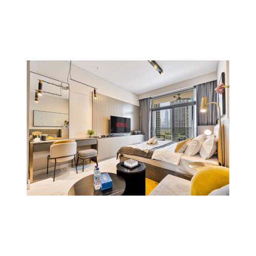 Stylish Studio - 5-min walk Burj Khalifa & Dubai Mall