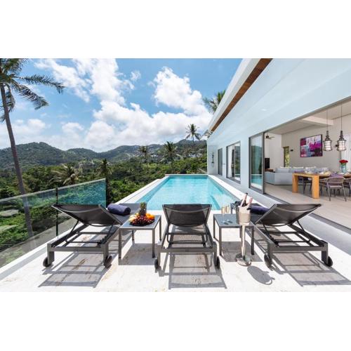 Sunrise view, 4 bedroom, infinity pool, villa in Bo Phud, Koh Samui